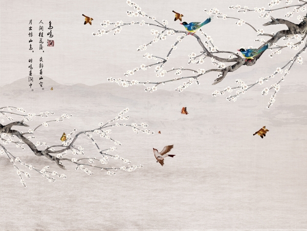 新中式背景墻