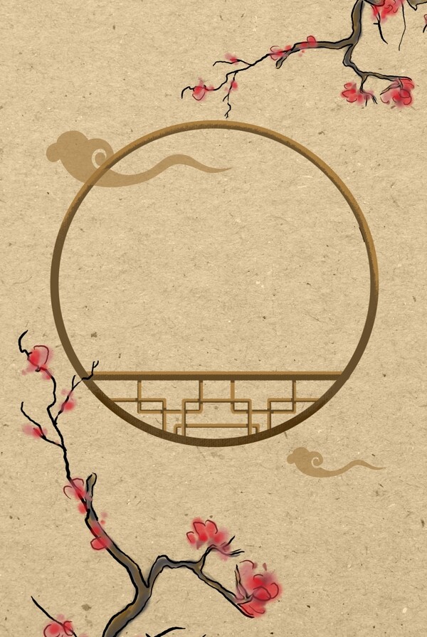 工筆畫古典花卉古風(fēng)中式背景