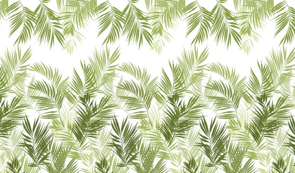 自然风格绿色树叶壁纸图案