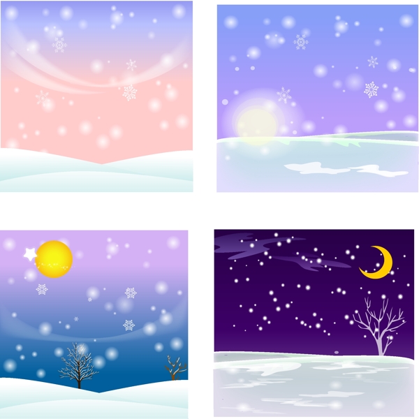 雪背景矢量