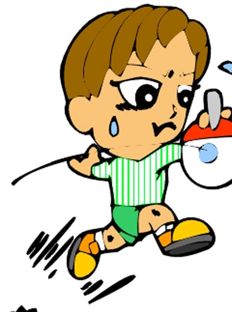 卡通乒乓球运动人物图片
