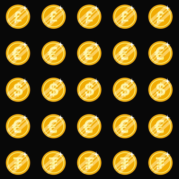 金色錢圖標矢量背景
