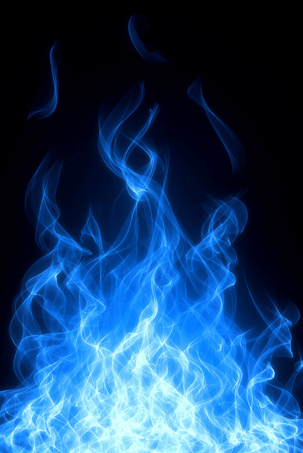 梦幻蓝色火焰图片