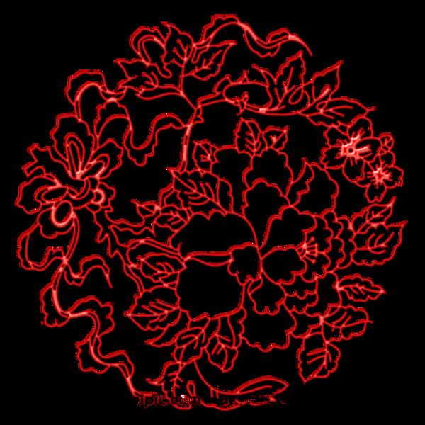 鏤空雕花png元素