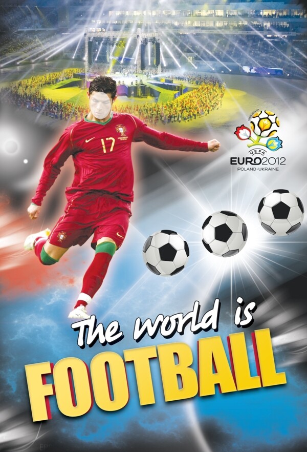 欧洲杯足球赛主题海报C罗图片