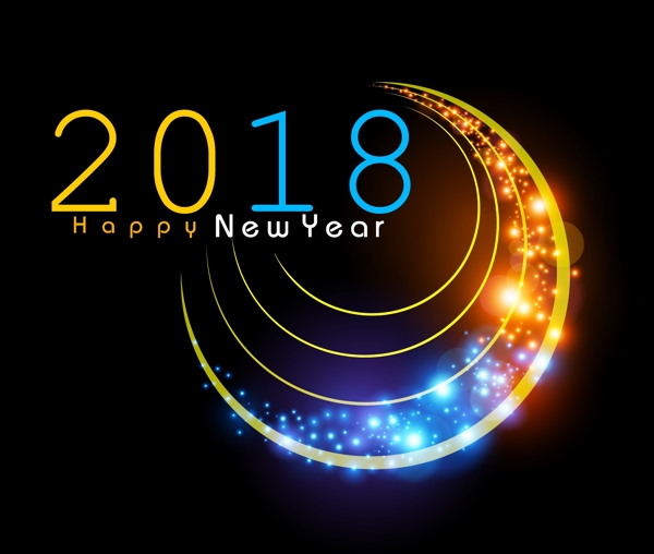 唯美創(chuàng)意2018新年海報(bào)