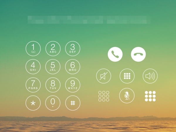 手机拨号界面数字图标icon设计