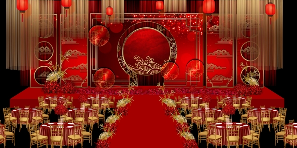 红金中式婚礼