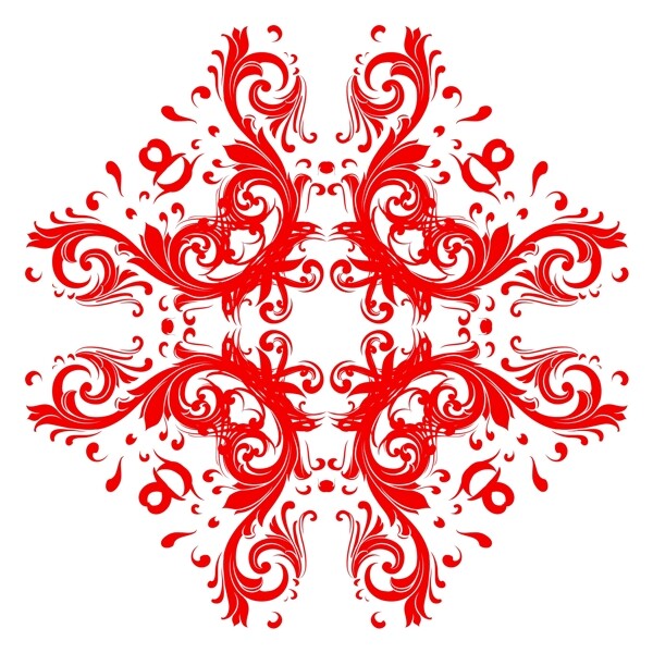 花紋底紋紅色中國(guó)風(fēng)懷舊裝飾素材設(shè)計(jì)