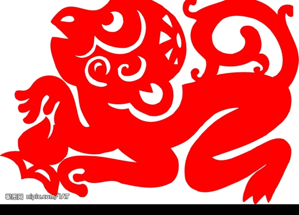 猴年剪紙圖片