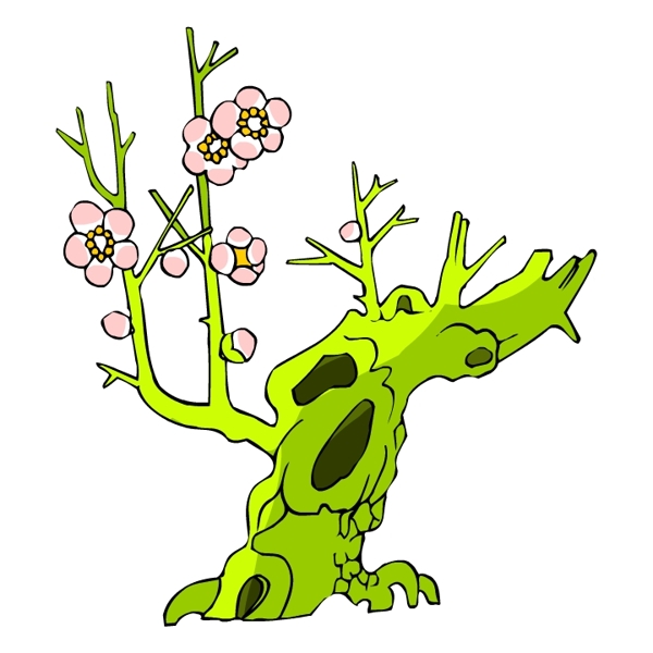 樹木古典插畫
