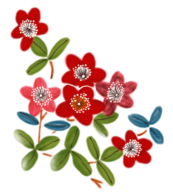 花草插圖花紋圖案0281