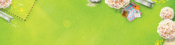 粉色花朵淘寶全屏banner背景