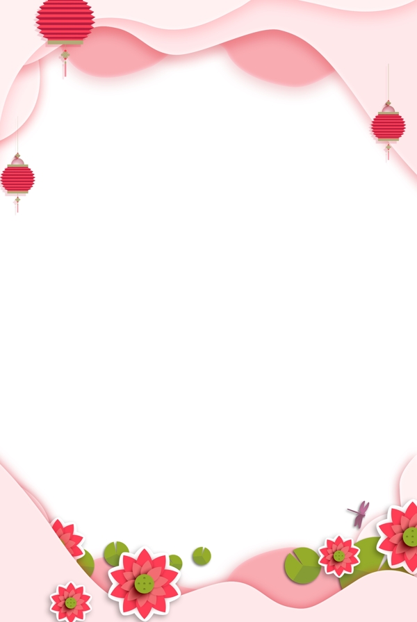 清新粉色花朵原創(chuàng)背景圖