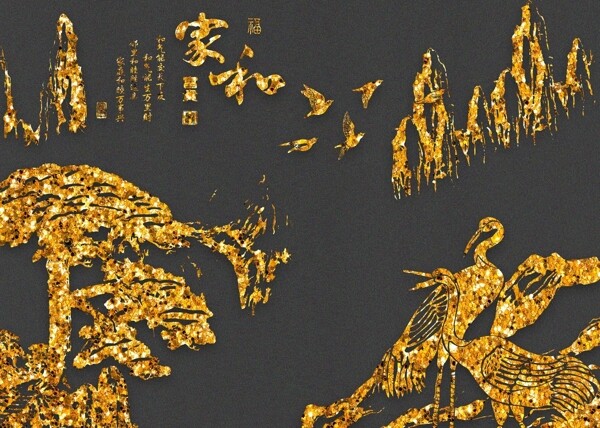 新中式背景墻