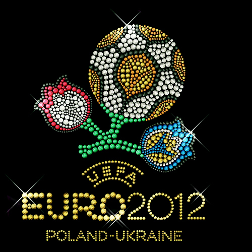 烫钻主题2012欧洲杯徽章标记足球免费素材