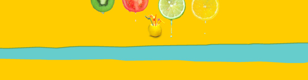 黃色夏天水果淘寶全屏banner背景