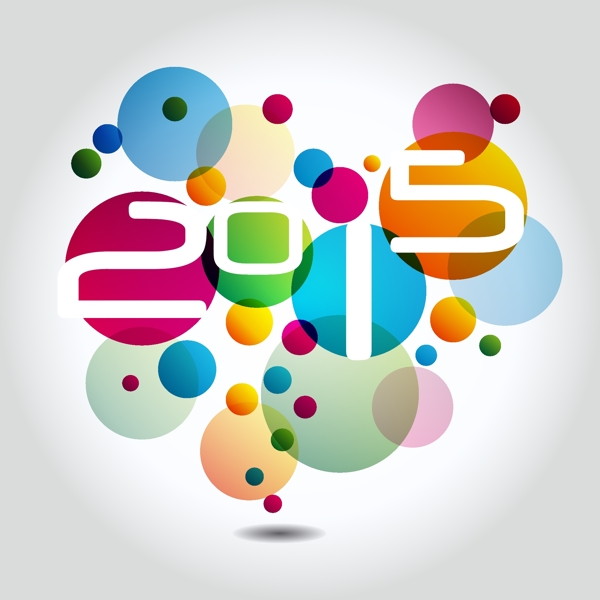 2015彩色圆形背景矢量素材