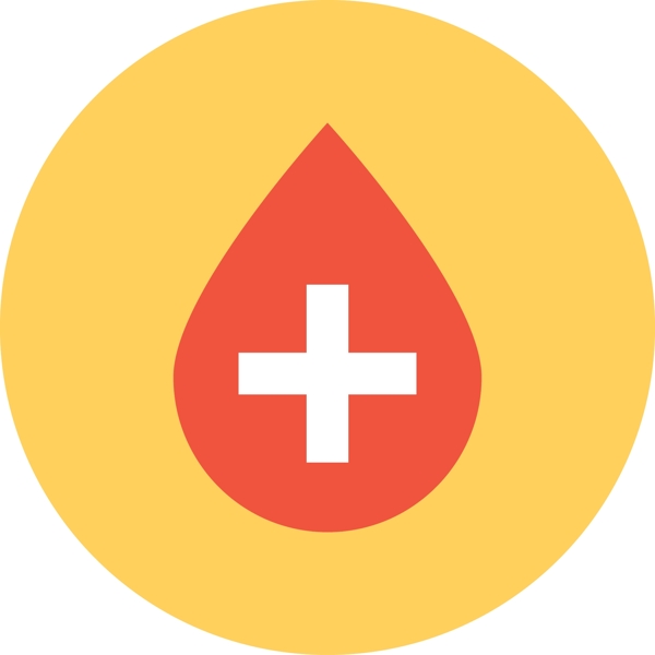 多色扁平献血医疗图标