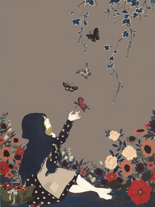 位圖人物女孩植物花朵免費(fèi)素材