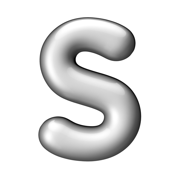 金属字母S