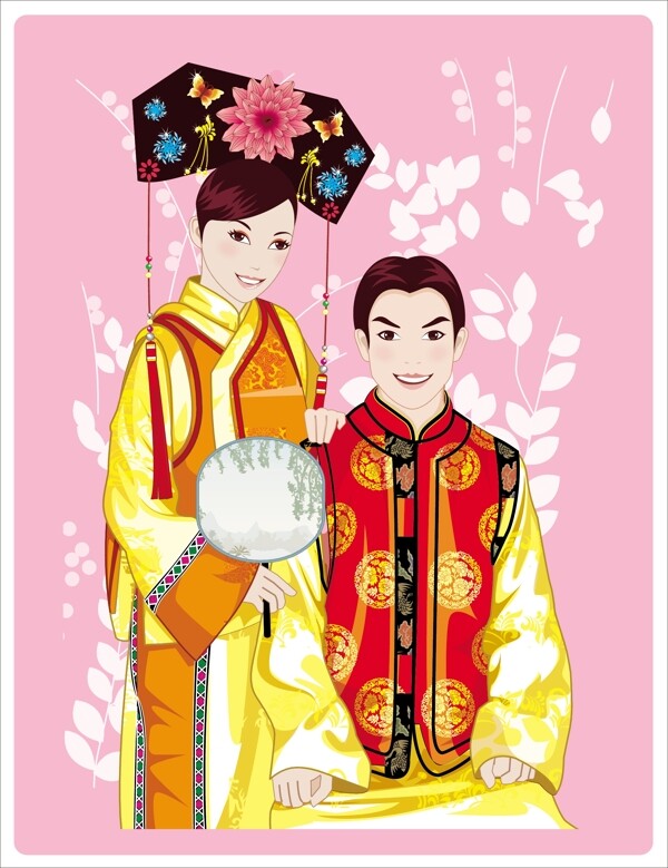 傳統(tǒng)婚禮矢量人物矢量素材AI格式0012