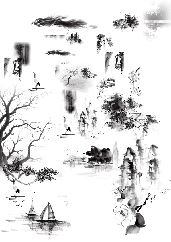 水墨素材圖片