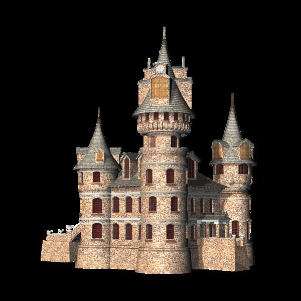 古代城堡尖顶元素