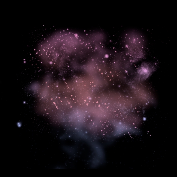 手繪創(chuàng)意紫色星空