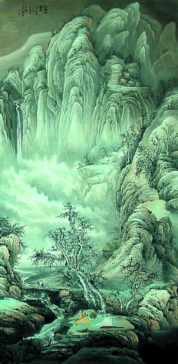 王曦山水畫圖片