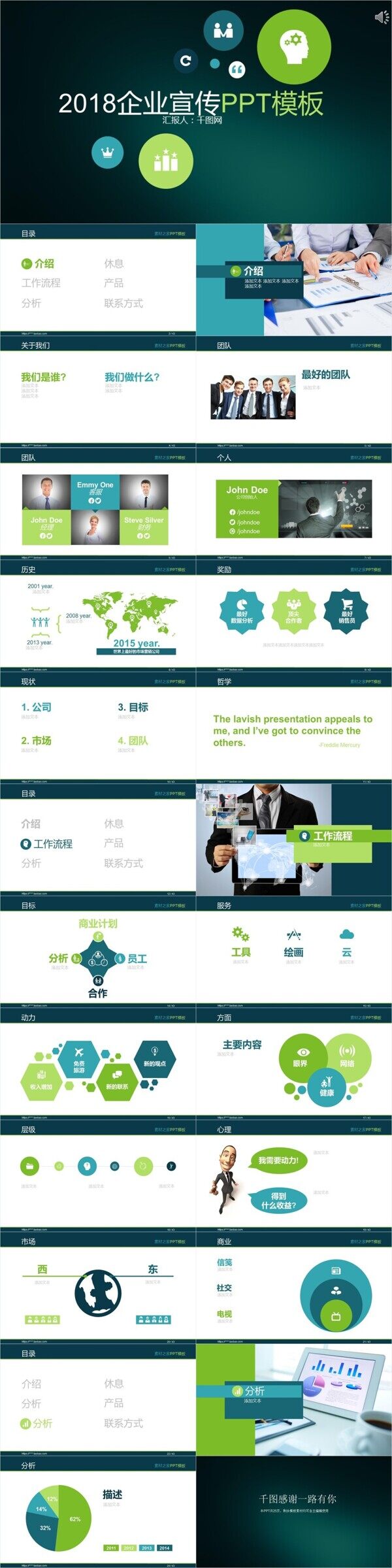 歐美簡約企業(yè)宣傳PPT模板