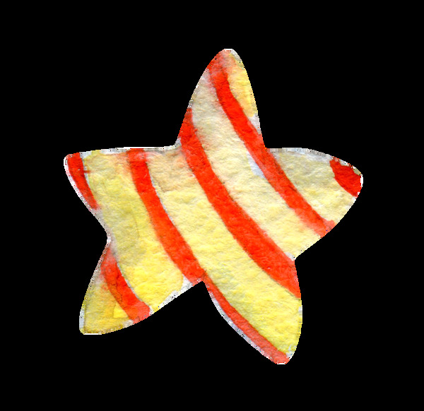 紅線海星卡通透明素材
