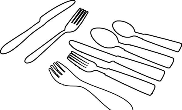 餐具矢量圖圖片
