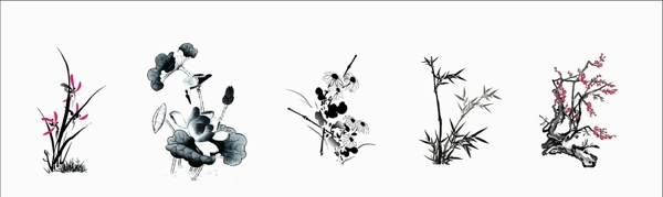 梅蘭竹菊蓮