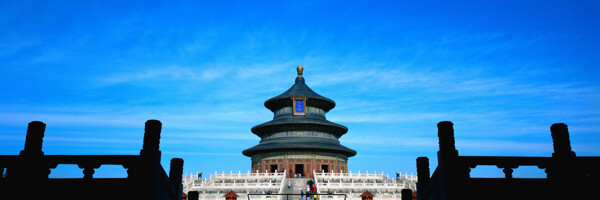 北京天坛巨幅蓝天白云珍贵图片