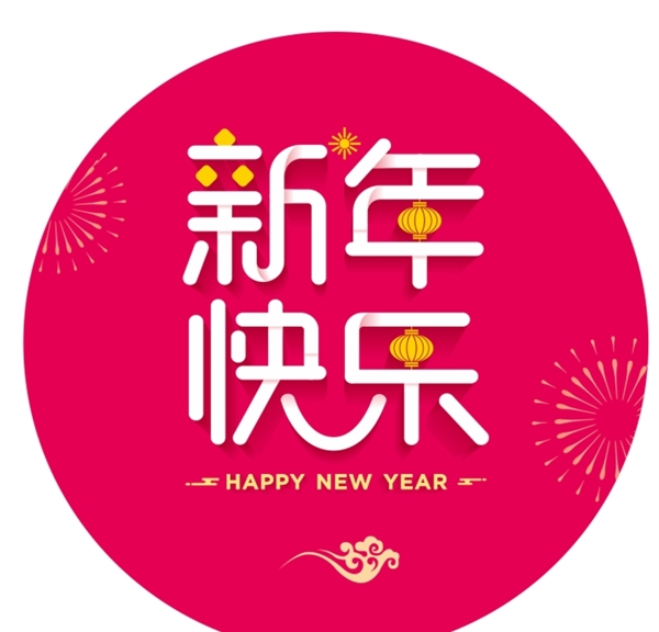 新年快樂地貼