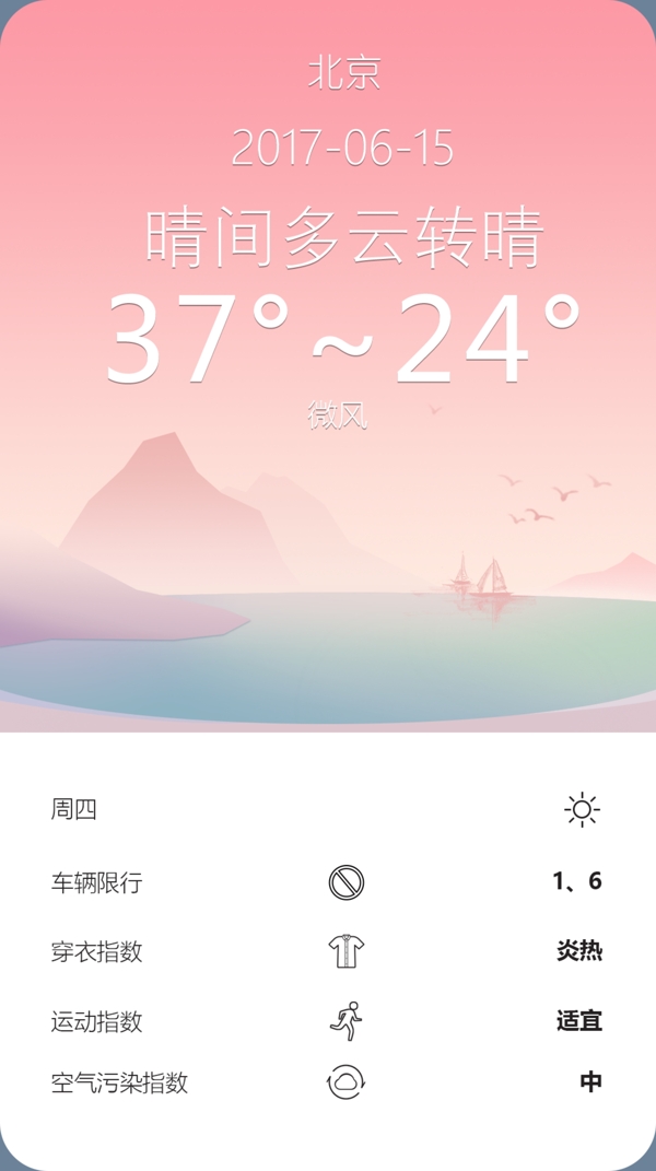 天氣預(yù)報卡通插畫
