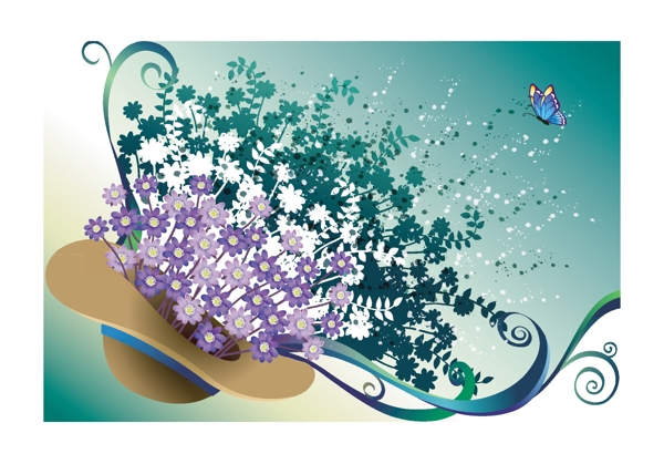 歐美花紋4952矢量EPS