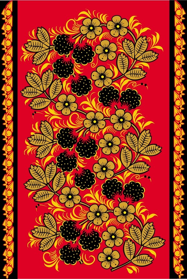 28的古典花紋矢量素材和用具