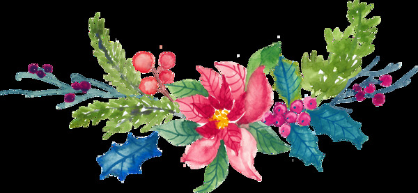 唯美花叢透明素材