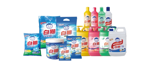 白貓洗衣粉洗潔精圖片