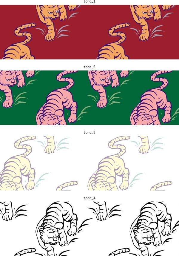 老虎元素背景圖案