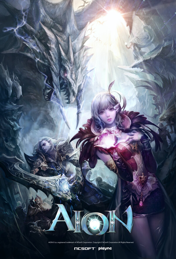 韩国游戏AION宣传海报图片