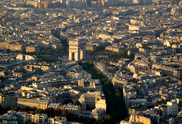 巴黎俯瞰美丽的巴黎城区图片