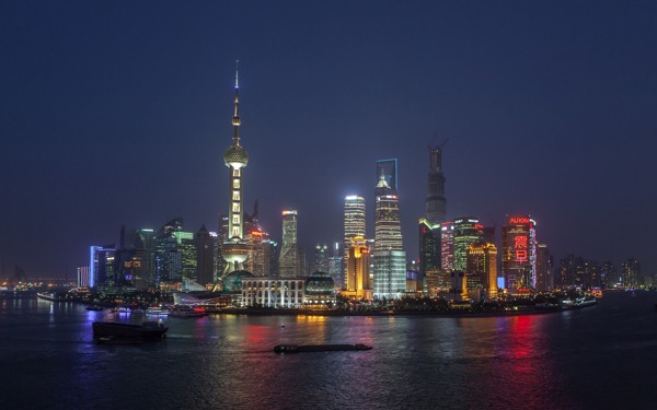 中国上海的天际线