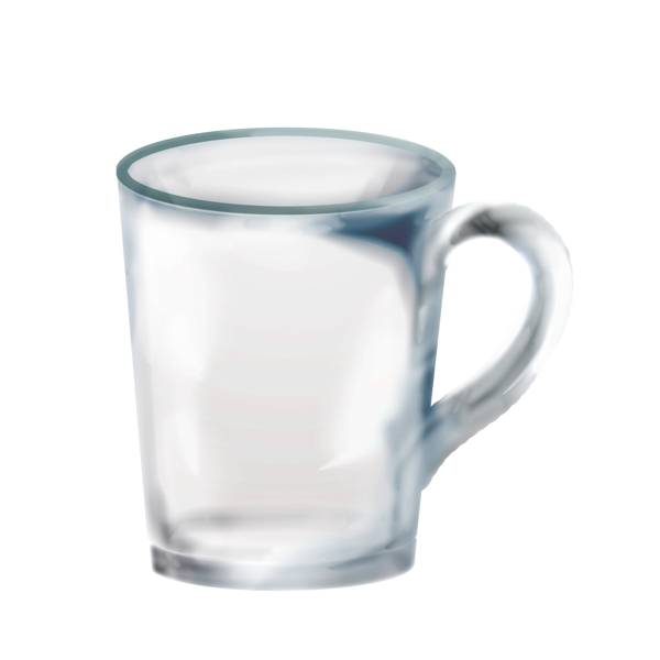玻璃容器晾水杯插画