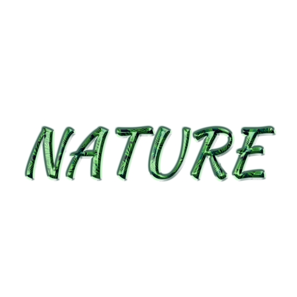 绿色自然抽象字体