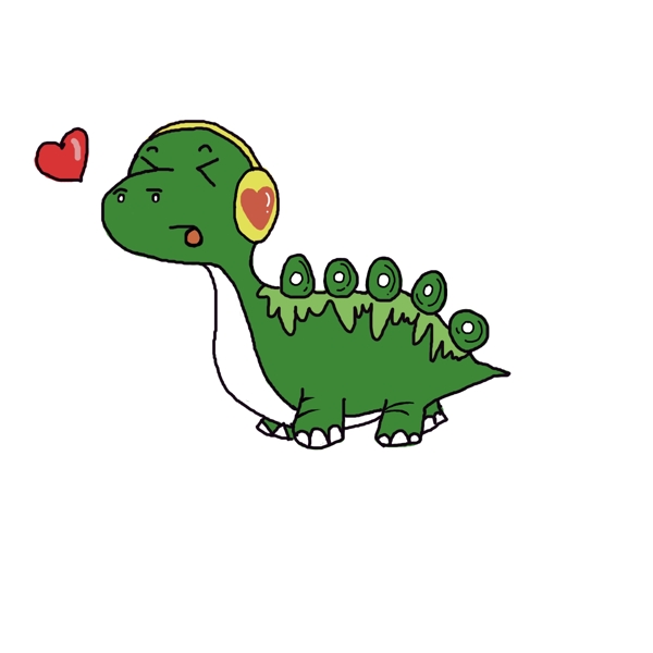 绿色小恐龙卡通小恐龙