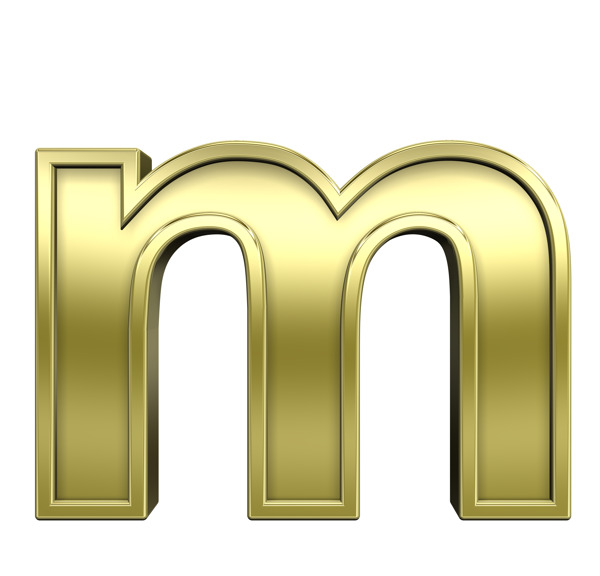 小寫字母從閃亮的金框字符集