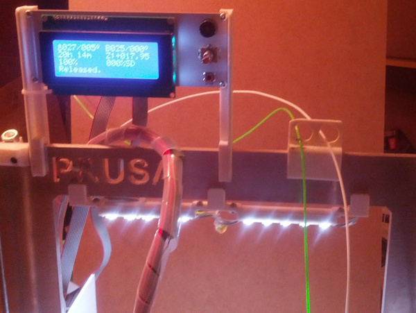 PrusaI3金属框架LED杆持有人V3